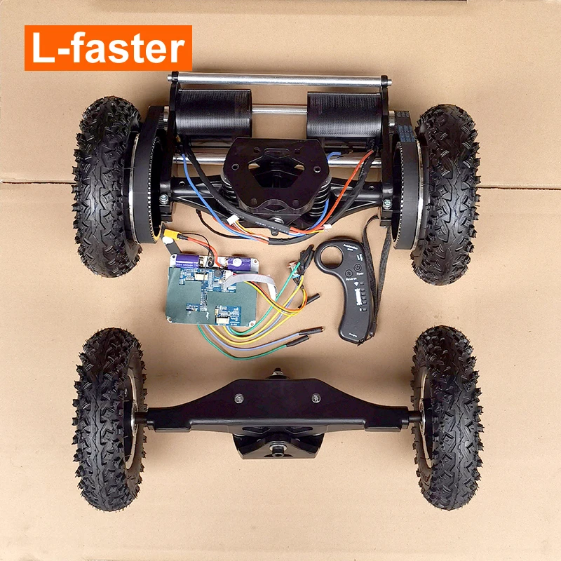 Belt Driven Electric Skateboard Longboards Dual Motors Kit , DIY, 36V, 2800W