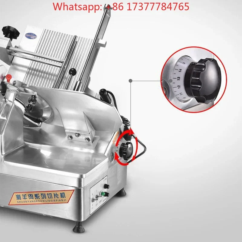 13 Inch Commercial Automatic Frozen Meat Slicer Industrial Aluminum Alloy Electric Bacon Slicing
