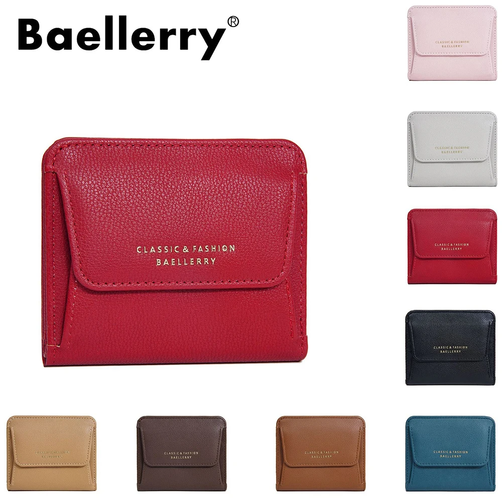  Baellerry Japanese Style Coin Purse for Women Ins Fashion Short Wallet Zipper Pouch Vintage Small Money Bag for Change