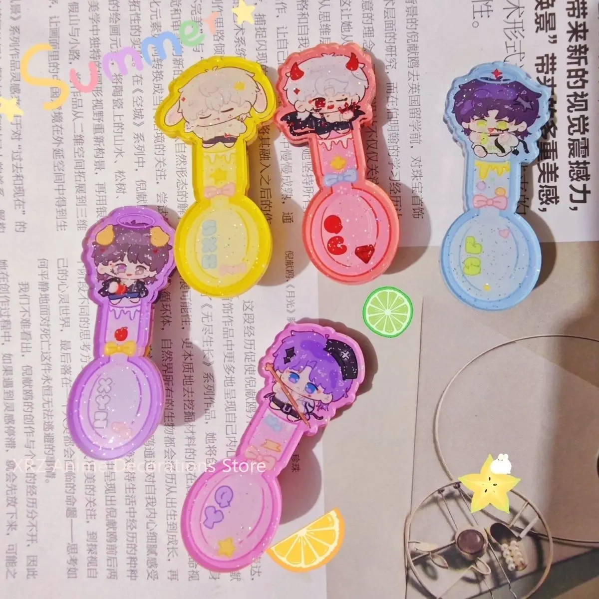 사랑과 딥스페이스 애니메이션 Xavier Rafayel Sylus 머리 장식 소녀 헤어 액세서리 만화 귀여운 어린이 헤어핀 바레트 파티 선물