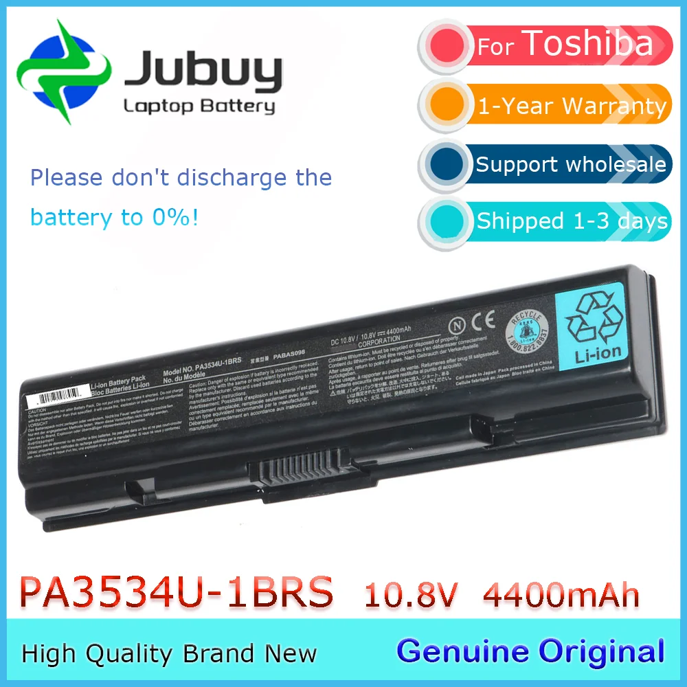 PA3534U-1BRS 10.8V 4400Mah Original Laptop Battery for Toshiba Satellite A200 A205 A210 A215 A300 L455