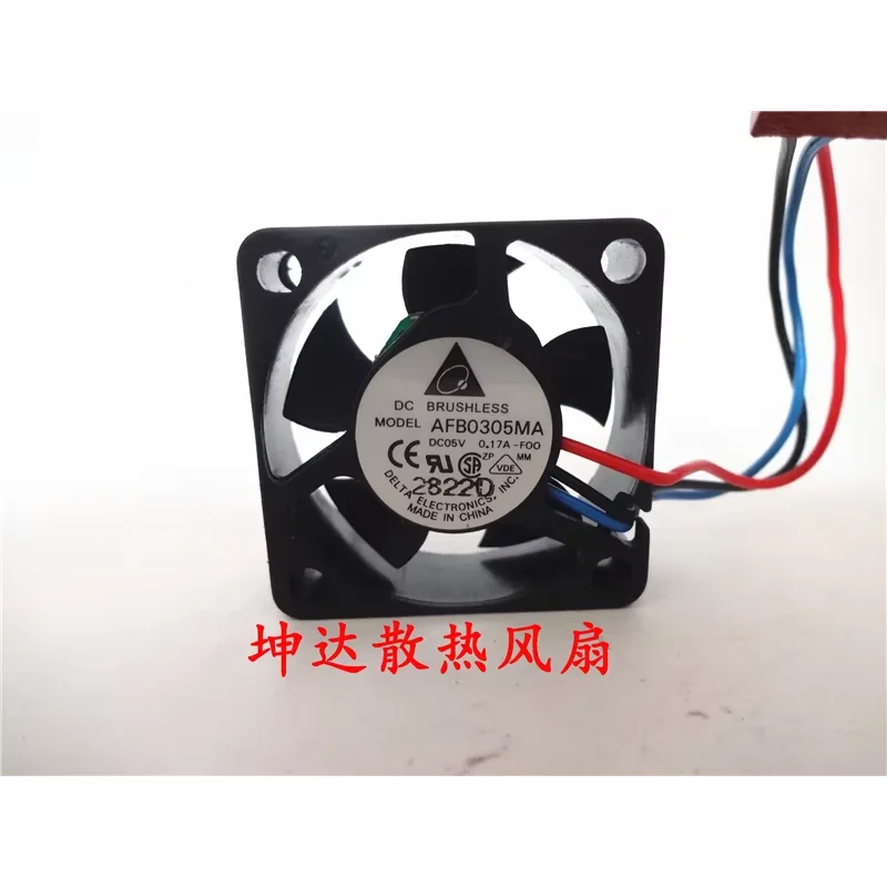 Delta Electronics AFB0305MA F00 DC 5V 0.17A 30x30x10mm 3-Wire Server Cooling Fan