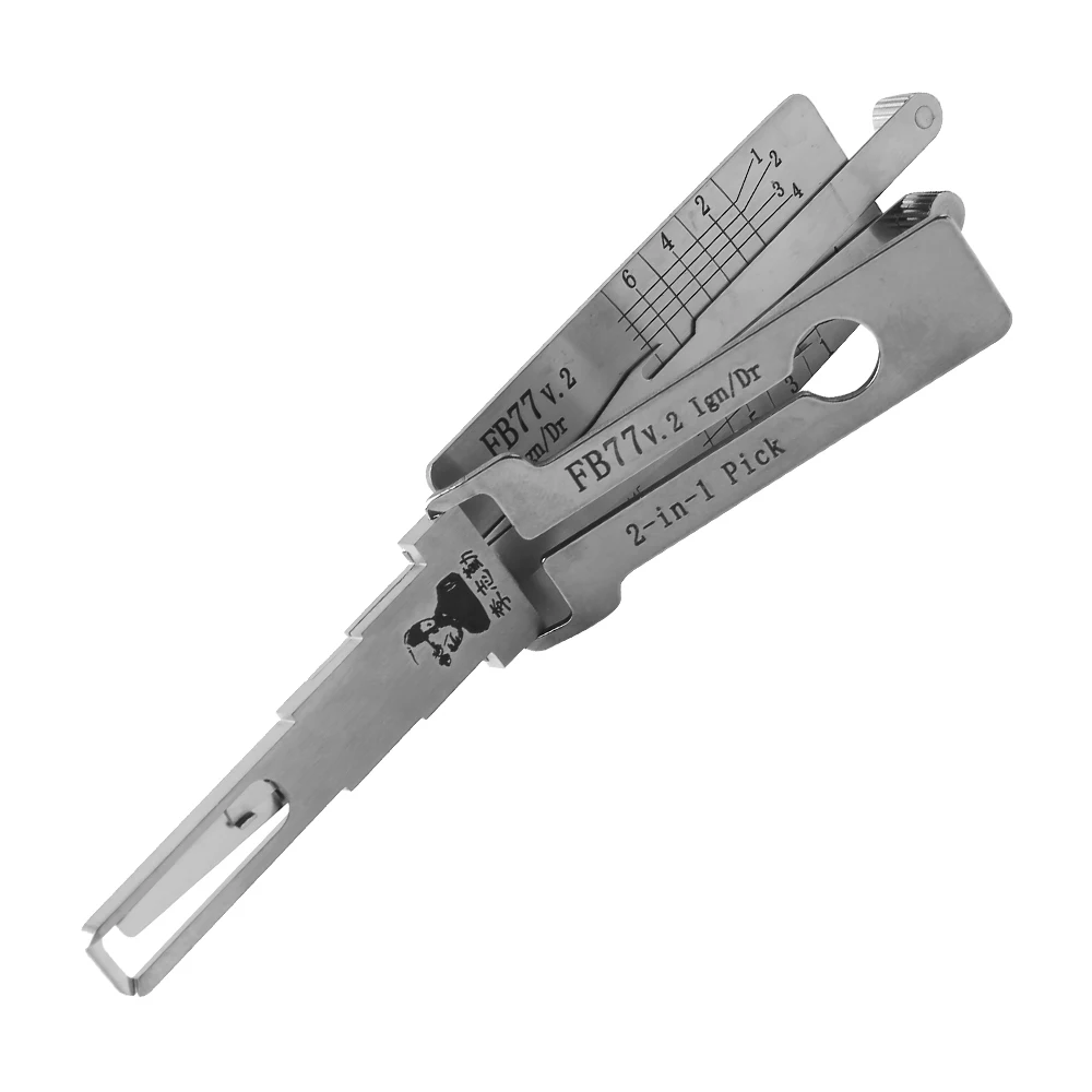 

FB77 lishi 2in1 Tool for 2013 Dutch DAF Truck Door Lock Cylinder Locksmith Supplies Repair Tools