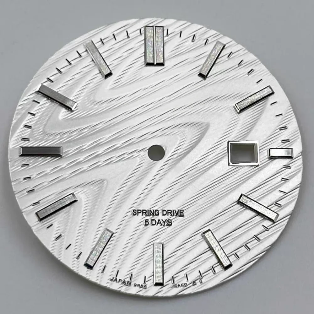 NH35 Dial - New GS textured dial, 35.5mm dial without lume, mechanical watch modification, suitable for Seiko modification parts