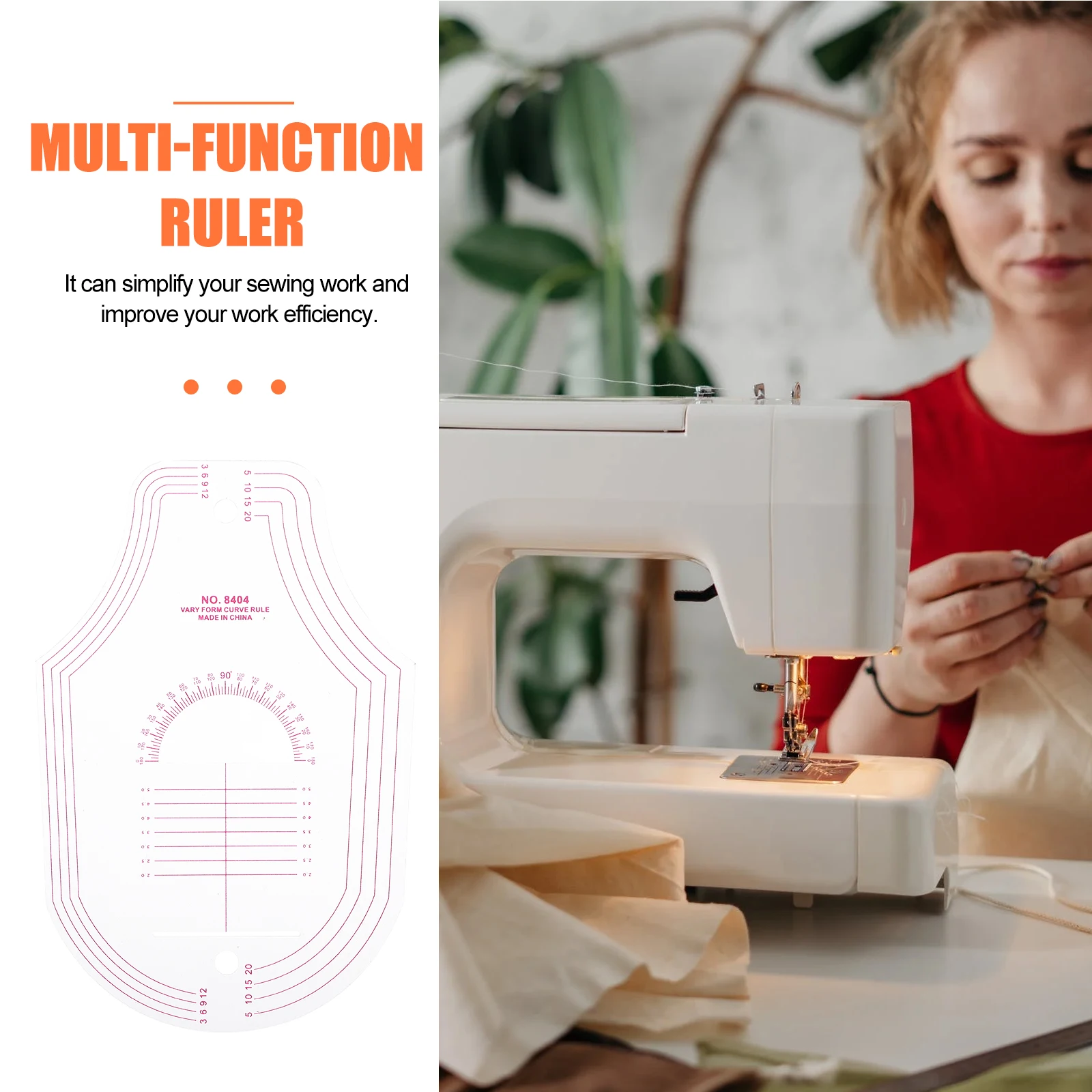 Multifunctional Curveไม้บรรทัดตัดเย็บPrecision Patchworkภาษาฝรั่งเศสคําเสื้อผ้าQuiltingไม้บรรทัดสําหรับทําเสื้อผ้าClear Scale