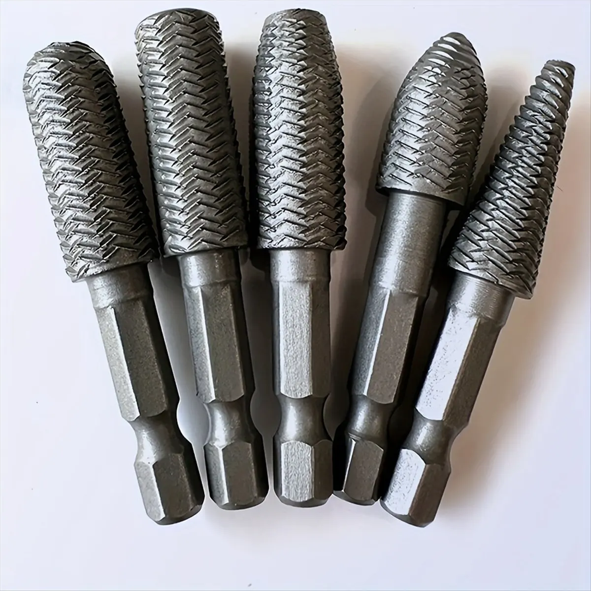 【Limited Offer】Hex Shank Rotary File Drill Bits Wood Carving File Rasp Burrs Grinding Grooved Sanding Engraving Milling Tool