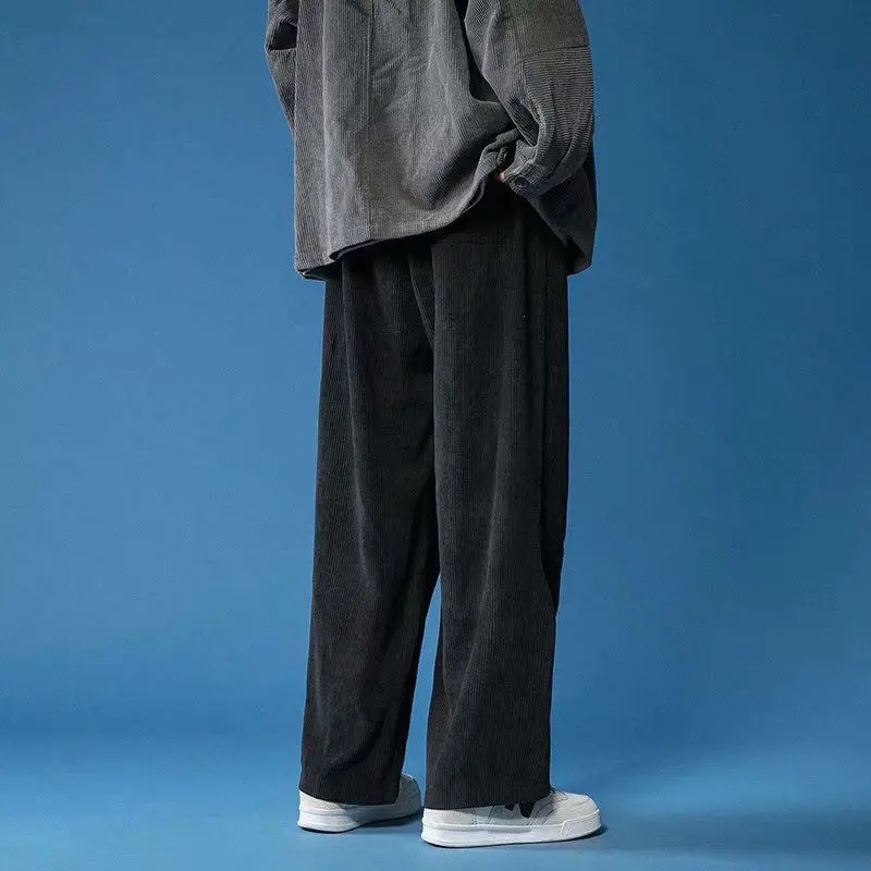 2023 letnie spodnie w stylu KPOP, luźne spodnie męskie Y2K, dopasowane do stylu Vintage, na co dzień, w jednolitym kolorze, wszystkie pasujące