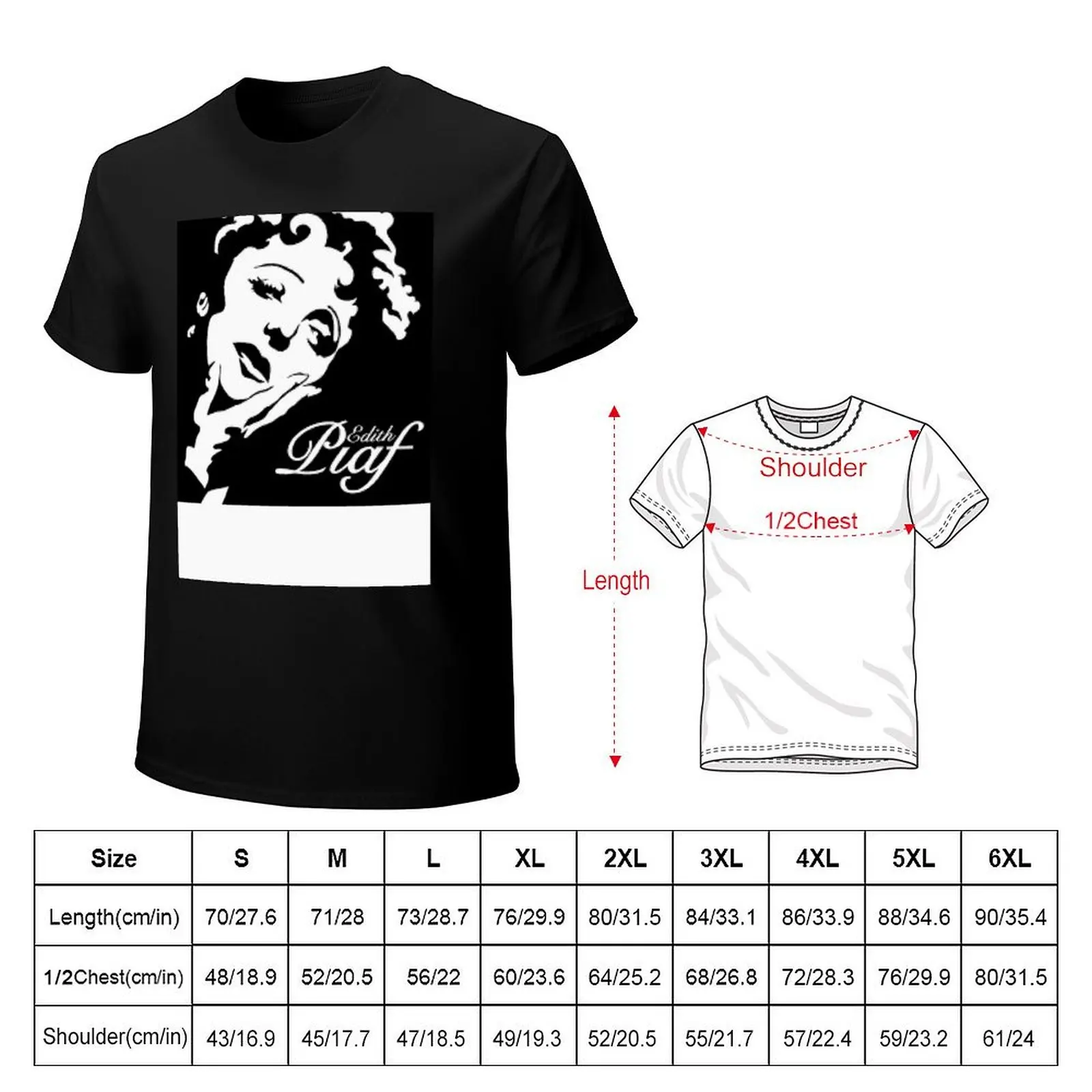 EDITH PIAF T-Shirt Gym Wear Breathable Short Sleeve Tee
