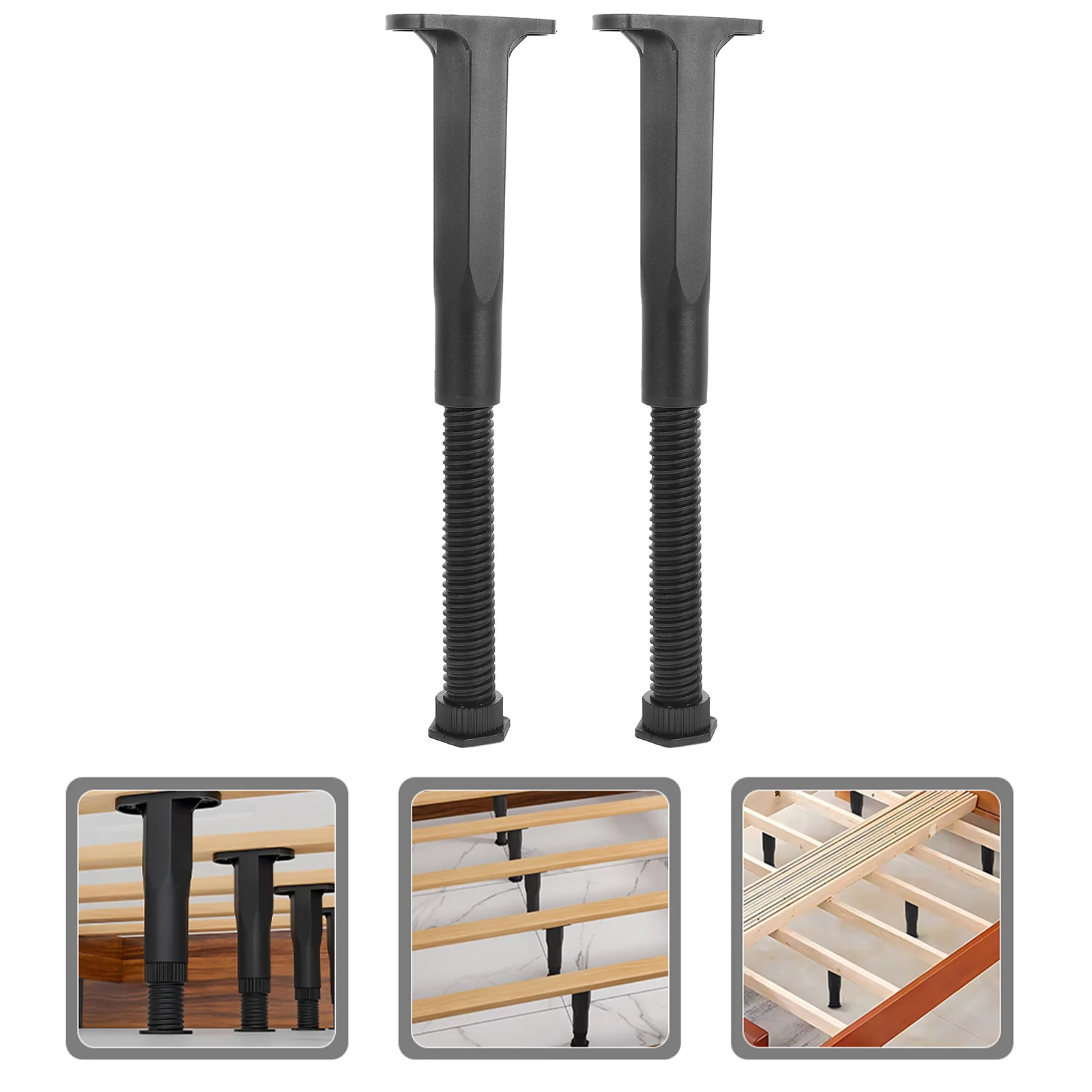 

2pcs Frame Support Adjustable Height 19.5-37.5Cm Heavy Duty Furniture Replacement Feet For Slats Center Support Pp