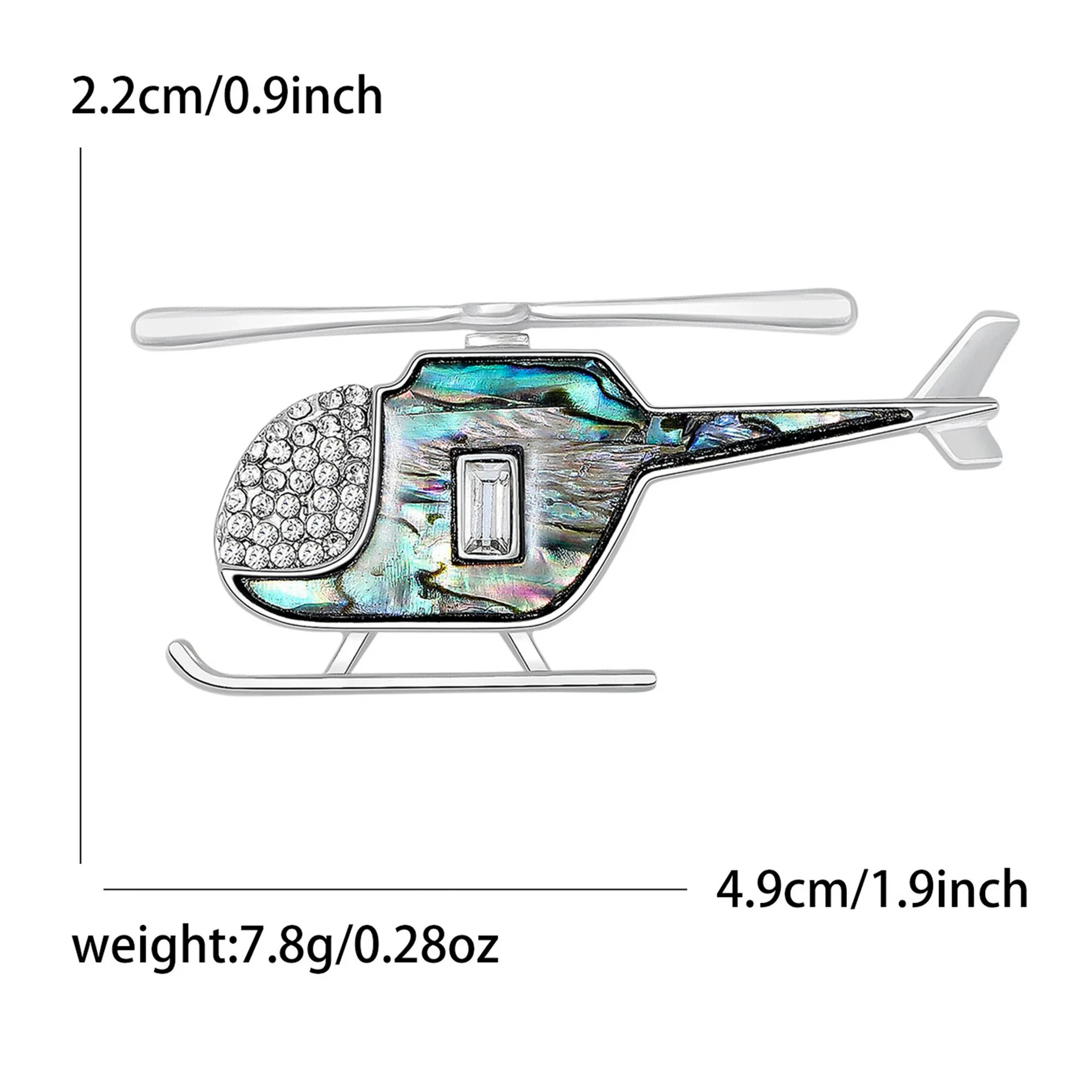 Rhinestone Airplane Brooches for Women Unisex Shell Transport Flight Pins Office Party Friend Gifts Jewelry Accessories