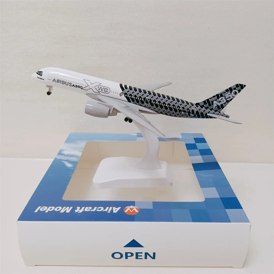 20CM Alloy Metal Prototype Air Airbus A350 350 Airlines Airplane Model Plane Model Diecast Aircraft w Wheels Holder Kids Gifts