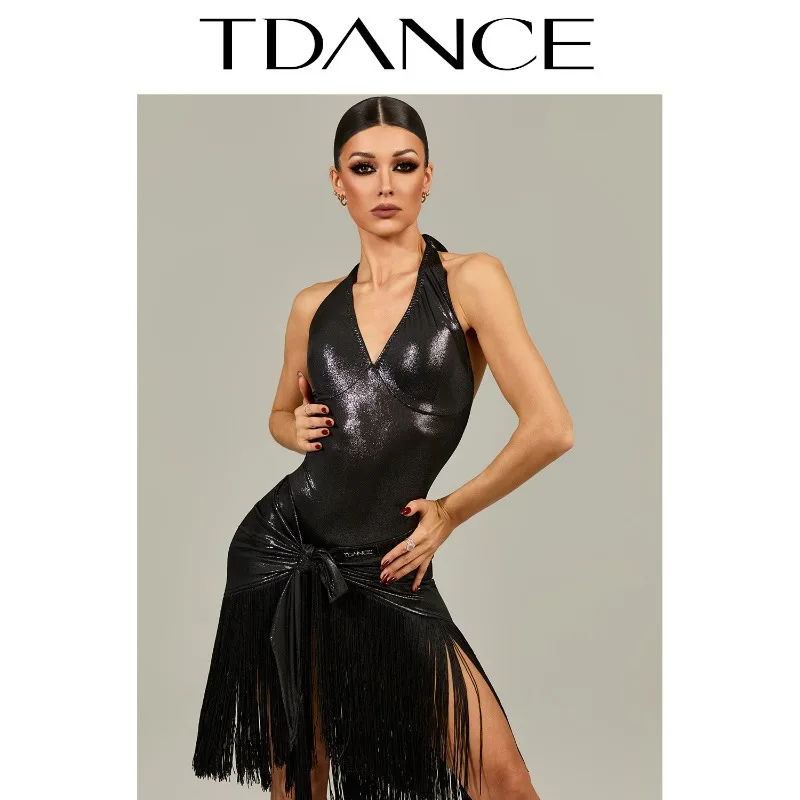 Customized TDANCE Women's Latin [Neck Strap Combo Top] Basic Daily Adult Performance Class Dress GL-242
