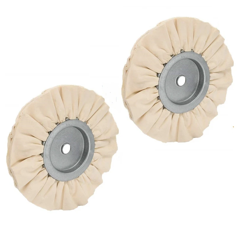 

8 Inch Airway Buffing Wheel,5/8 Inch Arbor Hole, Hard Polishing For Angle Grinder, 2PCS