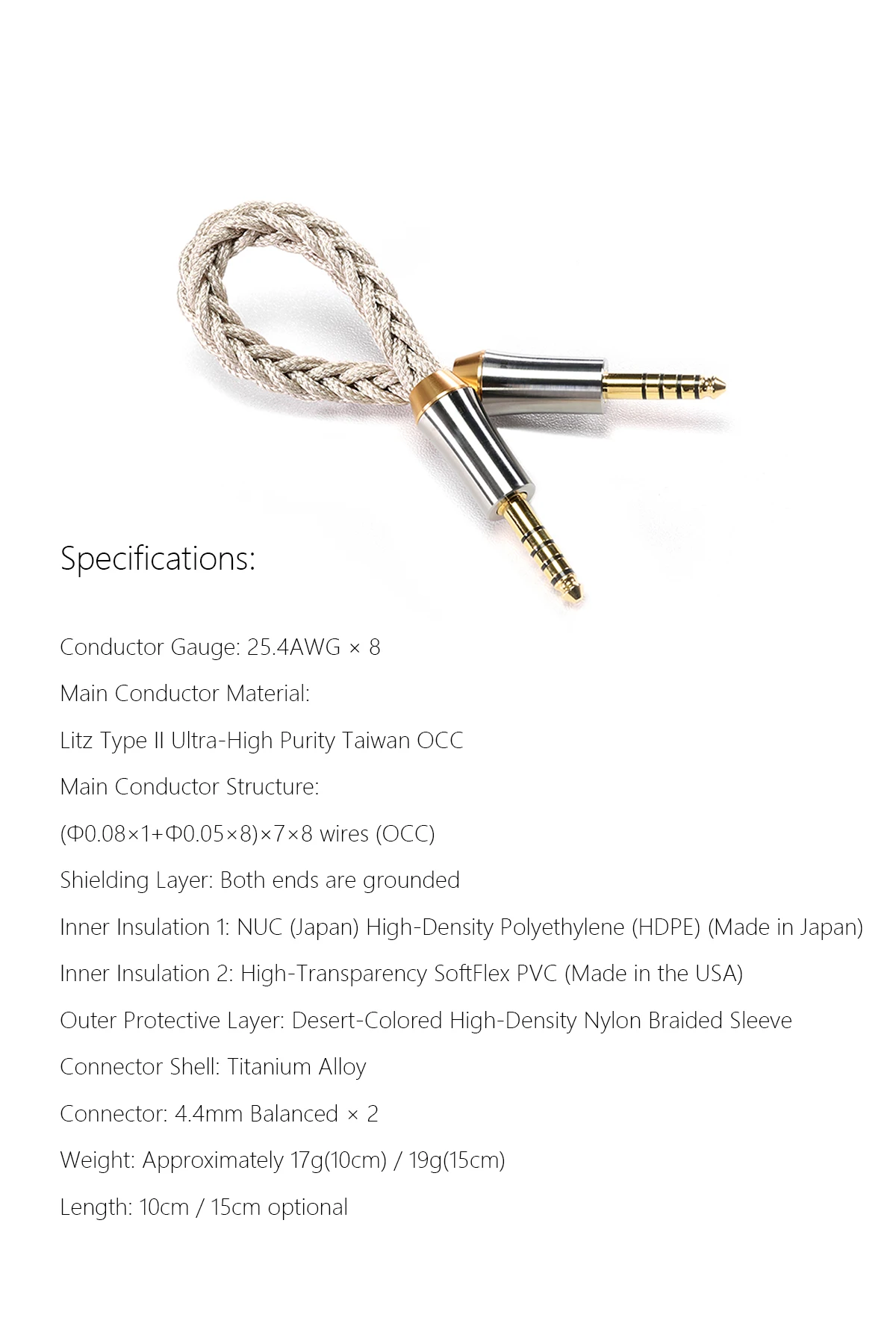 DDHIFI BC44Net 4,4 mm symmetrisches, abgeschirmtes Audiokabel mit High-Fidelity-Signalübertragung – Detail 5