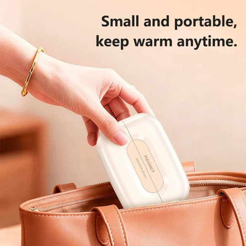 Portable Power Bank For Winter USB C Rechargeable Hand Warmer With Digital Display Magnetic Suction - view 2