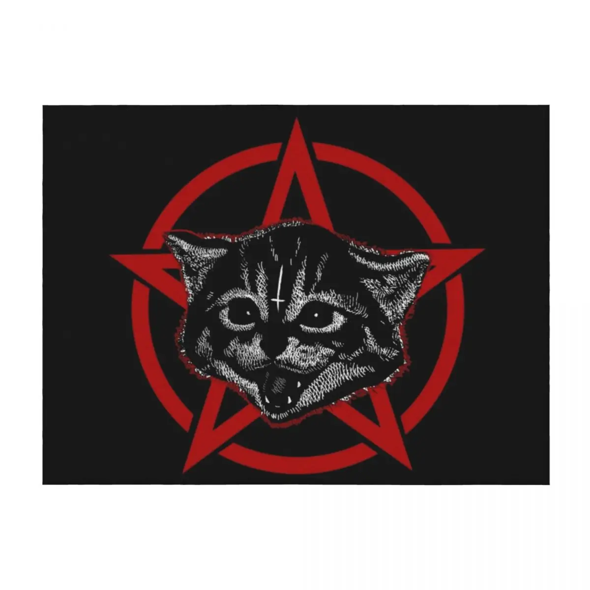 

Metal music cat Throw Blanket Large Sofas warm winter Soft Plaid Blankets