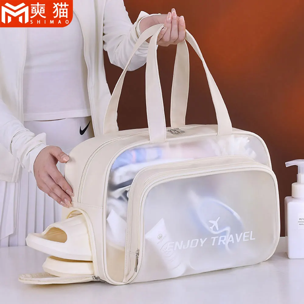

New Dry Wet Separation Swimming Bag For Women Men Waterproof Beach Handbag Sports Fitness Pouch Toiletry Shower Wash Storage Bag