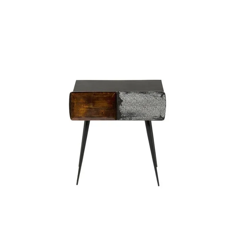 modern bedroom bedside table, designer hand-painted bedside table, creative solid wood, color matching bedside table