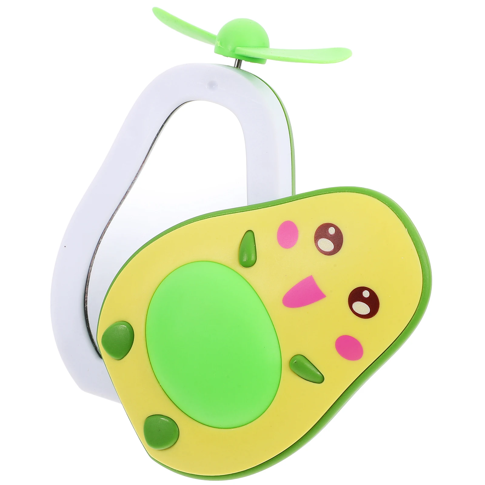 

Portable Folding Makeup Mirror Rechargeable Fan Handheld Desktop Green Compact Travel Home Eyeliner Women Gift