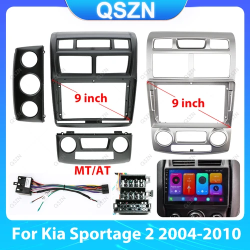 Fascia de Radio de coche 2Din para KIA Sportage 2 2004-2010 reproductor de Audio estéreo automático de 9 pulgadas Panel de DVD Kit de tablero marco consola central Holde