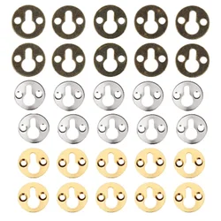 10Pcs 25mm Round Hanging Cross-stitch Picture Oil Painting Mirror Frame Hooks Hangers Wall Photo Holder with Screws Zinc Alloy