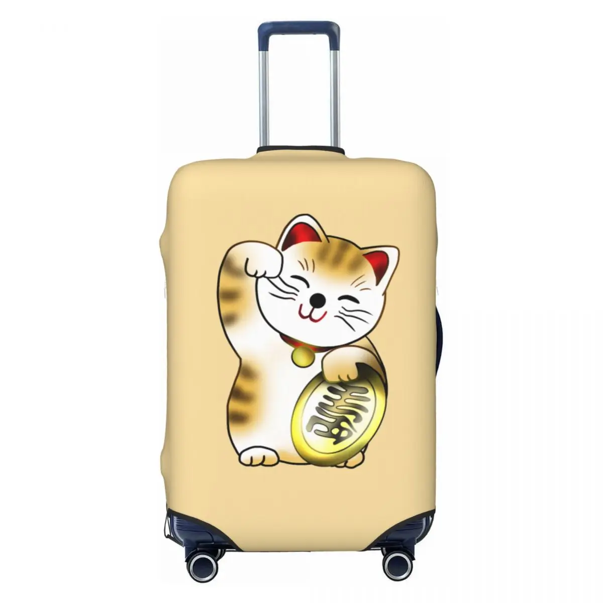

Custom Calico Maneki Neko Lucky Cat With Coin Luggage Cover Elastic Travel Suitcase Protective Covers Suit For 18-32 inch
