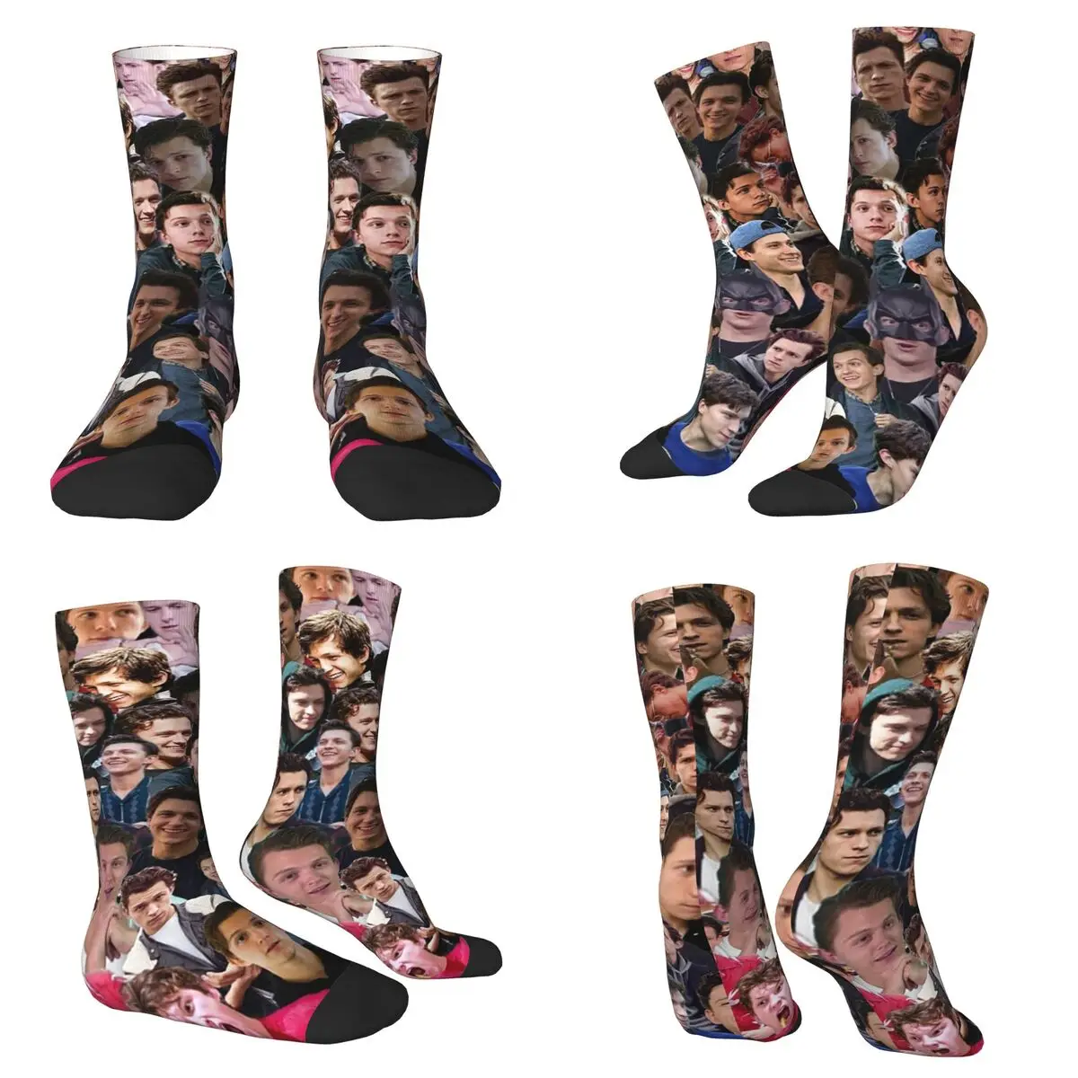 

Носки для колледжа Tom Holland, супер мягкие чулки в стиле Харадзюку, всесезонные длинные носки, аксессуары для мужчин и женщин, рождественские подарки