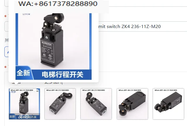 Elevator Travel Switch Limit Switch ZK4 236-11Z-M20 Accessory for Elevator Systems