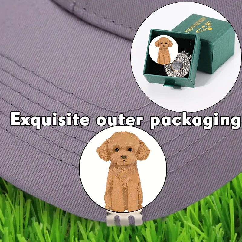 Club de golf universel avec clip magnétique pour chapeau, accessoires et équipement de golf, marqueurs de balle personnalisables, décorations de casquette pour animaux de compagnie