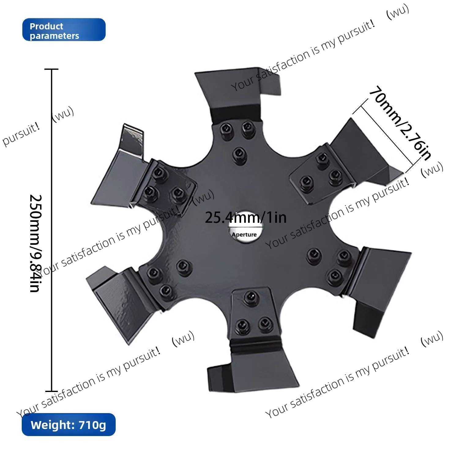 Lawn mower accessories, weed cutter wheel blades, small tiller, loosening trenching wheel, multifunctional