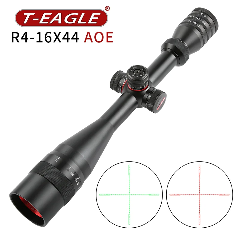 

T-EAGLE R 4-16X44AOE Hunting Riflescope Wheel Lock Reset Tactical Optical Sights Green Red Illuminated For Hunting Rifle Scope