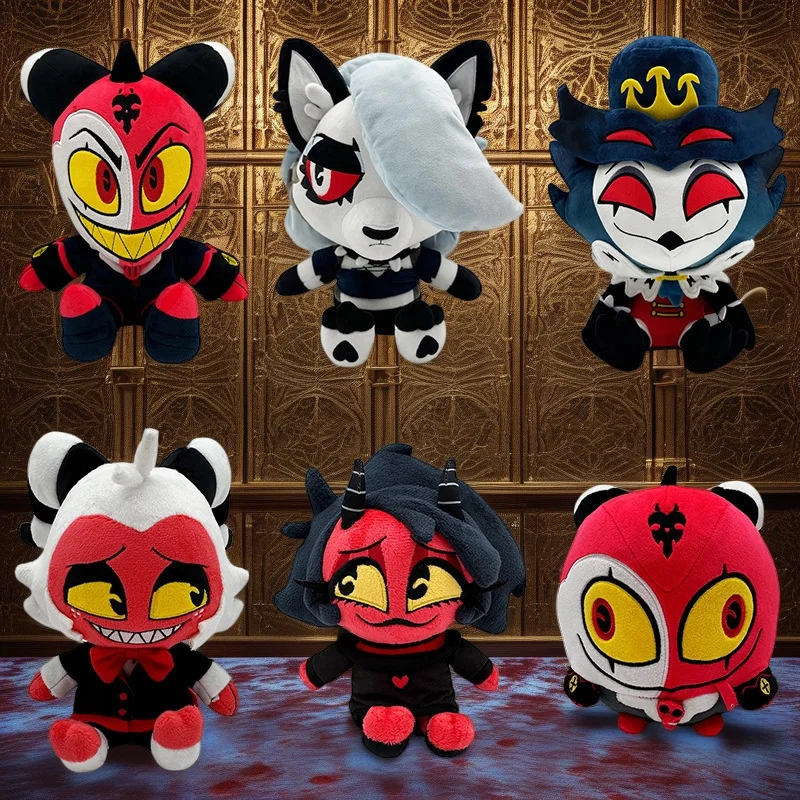 

Hazbin Hotel Alastor плюшевая кукла готическая мягкая игрушка для фанатов декор стола вечерние дисплей для подростков и взрослых день рождения, Рождество