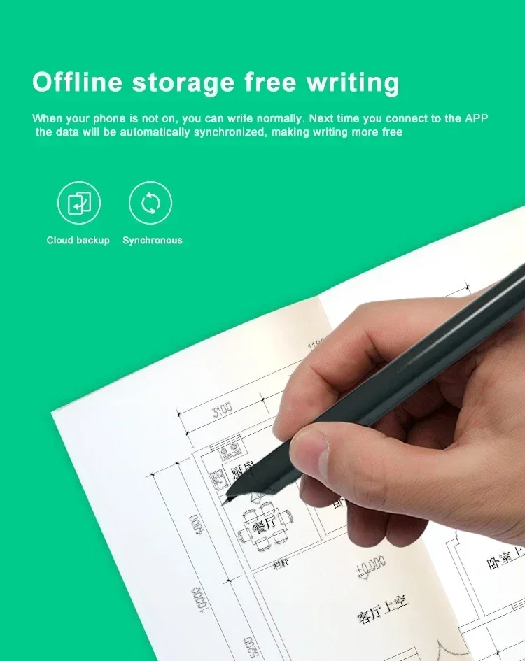 

3.0 Three gen smart notebook set electronic handwriting board writing sync pen mobile phone learning business gift 3-piece set