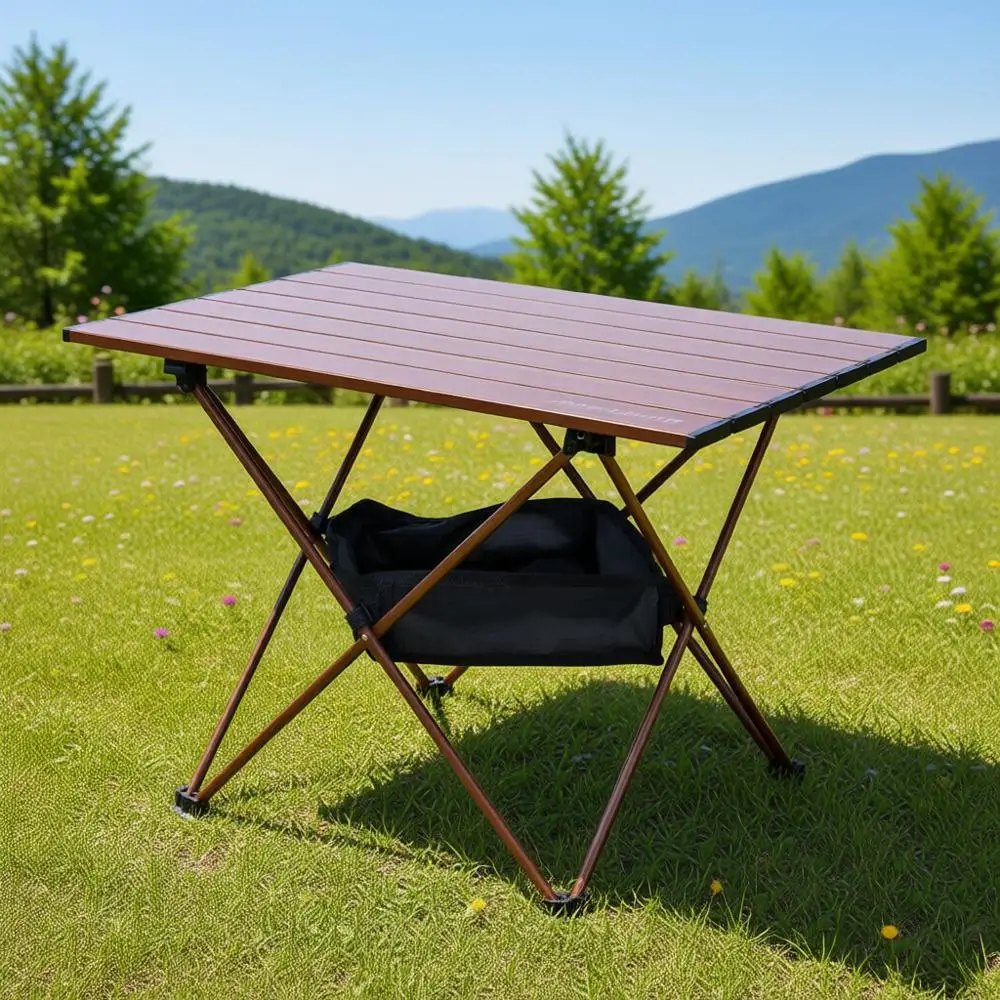 

Ультралегкий складной приставной столик — компактный, портативный уличный столик с прочными шарнирами для барбекю, походов, пикников и многого другого.