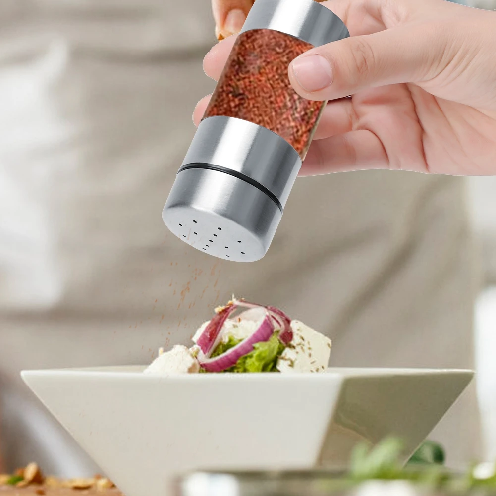 

Seasoning Bottle Stainless Steel Seasoning Jar Salt Pepper Spice Seasoning Pot Bottle for Home Kitchen Seasoning Container