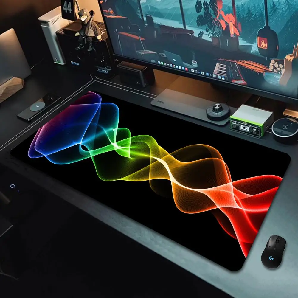 

XXL Large Size Gaming Mouse Pad,Colorful Line Collision Style Design Mouse Pad,Laptop Accessories,Suitable for Office And Gaming