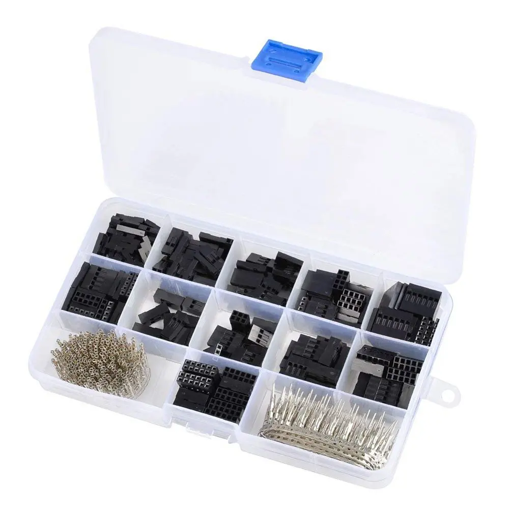 620pcs Dupont Connector 2.54mm,Dupont Cable Jumper Wire Pin Header Housing Kit,Male Crimp Pins+Female Pin Terminal Connector