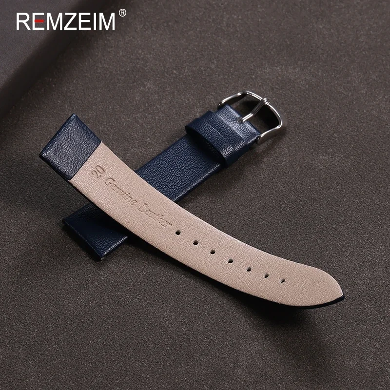 Ultra Thin Soft Calfskin Leather Watch Bracelet 14mm 16mm 18mm 20mm 22mm Men\'s and Women\'s Replacement Wristwatch Strap