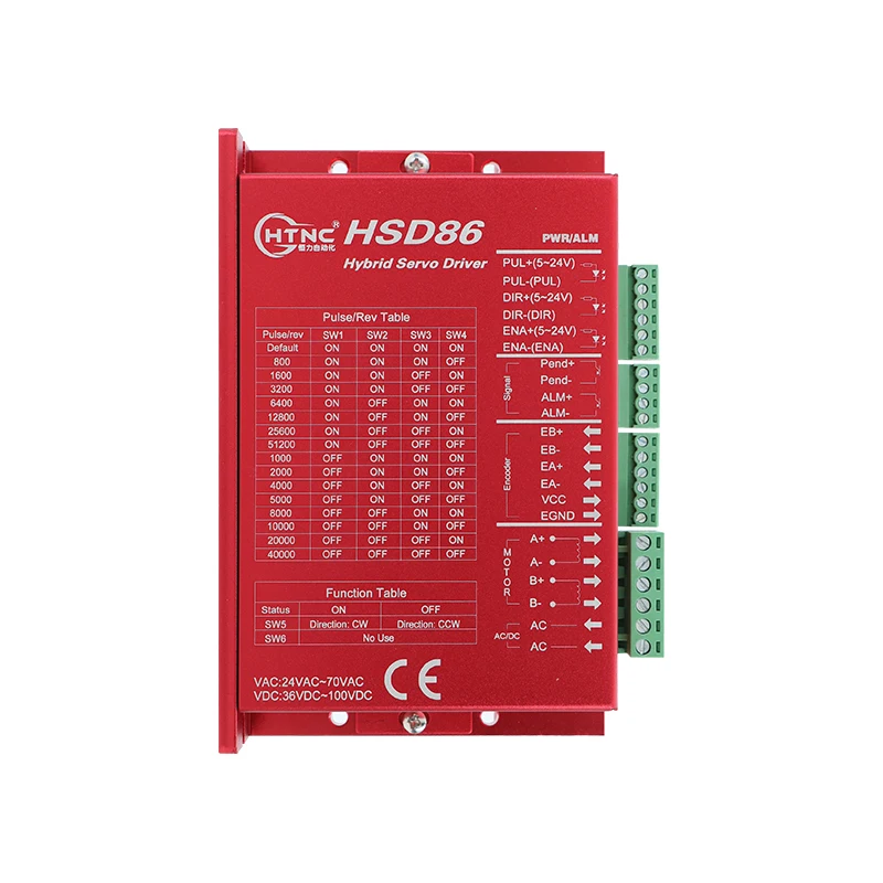 HLTNC Hybrid Servo Controller Driver HSD86H AC20V ~ 80V(DC30-110V) 6A for Nema34 86 Motor for Cnc