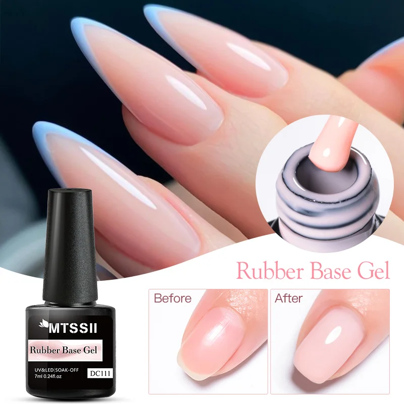 Milky Jelly Pink Rubber Base Gel Polish Nude Color Semi Permanent Soak Off UV LED Self-leveling Gel Varnish Manicure Nails Art