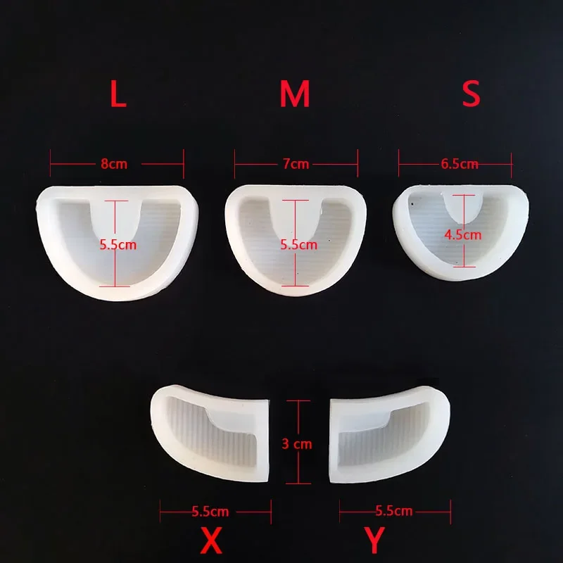 1-częściowy model silikonowego gipsu dentystycznego Gumowa podstawa Forma do języka Stomatologia Narzędzia laboratoryjne Rzeźba gipsowa Biały