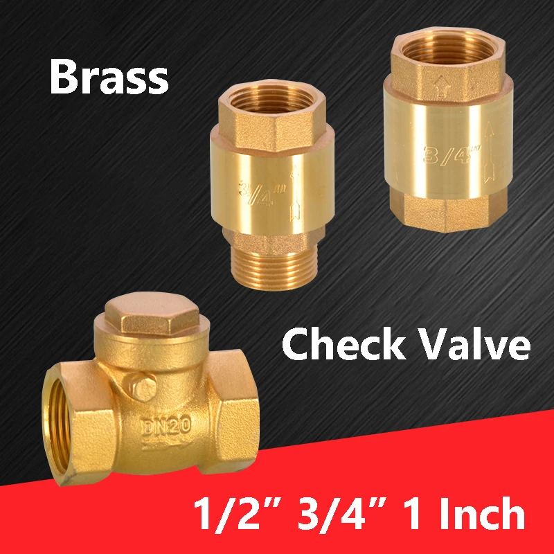 

Латунная внутренняя/наружная резьба, линейный односторонний пружинный обратный клапан, горизонтальные обратные клапаны для трубной резьбы, простой внутренний винт