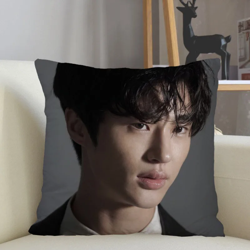 Musife Custom Byeon Woo Seok Pillowcase Home Decoration 45x45cm Zipper Square Pillowcase Throw Pillow Cover Drop Shipping 01.11