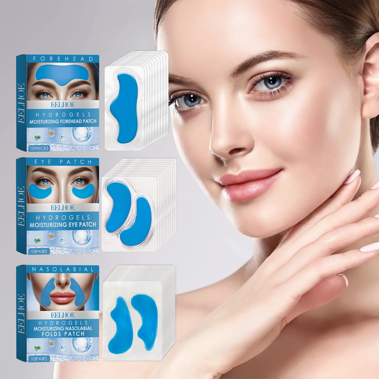 EELHOE Forehead Wrinkle Patch Anti Age Firm Anti-Wrinkle Eye Patches Lifting Facial Wrinkle Patches for Face Moisturizing Mask