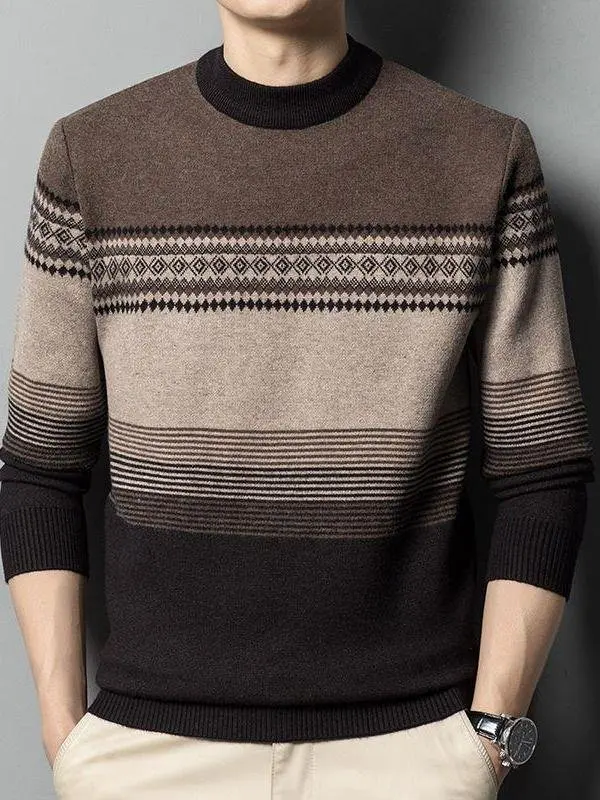 

Осень-зима Thiened вязаный мужской свитер теплый уютный верхний круглый Ne Dad Sle Faionable Long Sve Top для молодежи