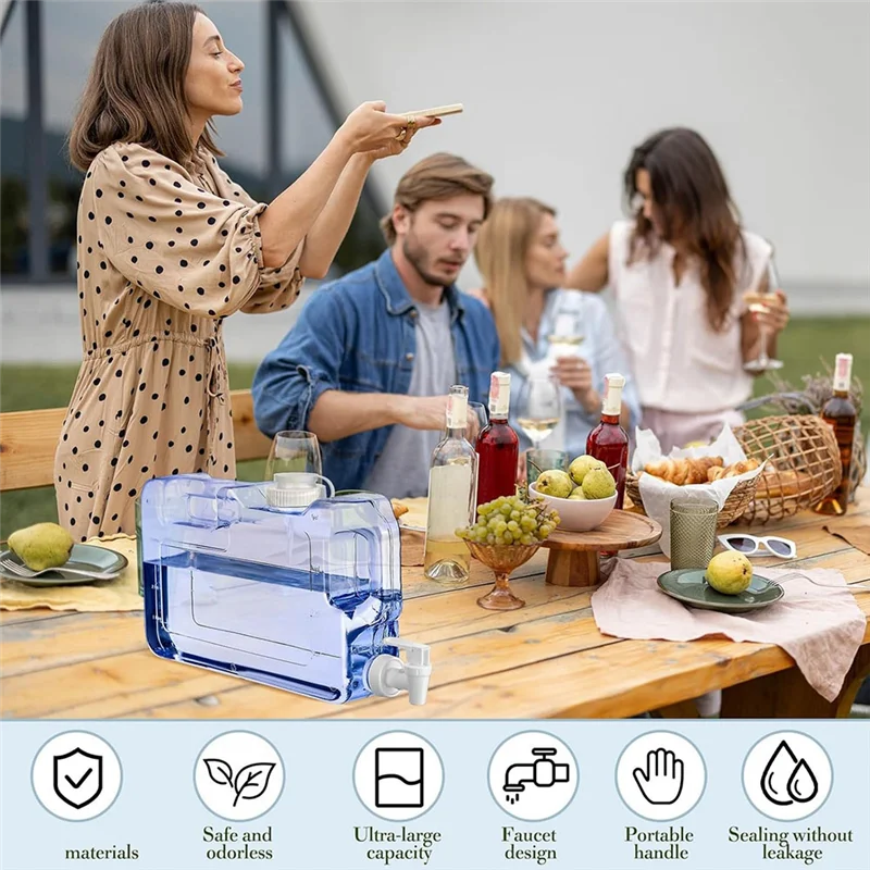 

【Самая низкая цена!】Диспенсер для напитков, 1,1 галлона, диспенсер для воды для холодильника, бутылка с краном, патрубком и винтовой крышкой 58 мм, холодильник Dri