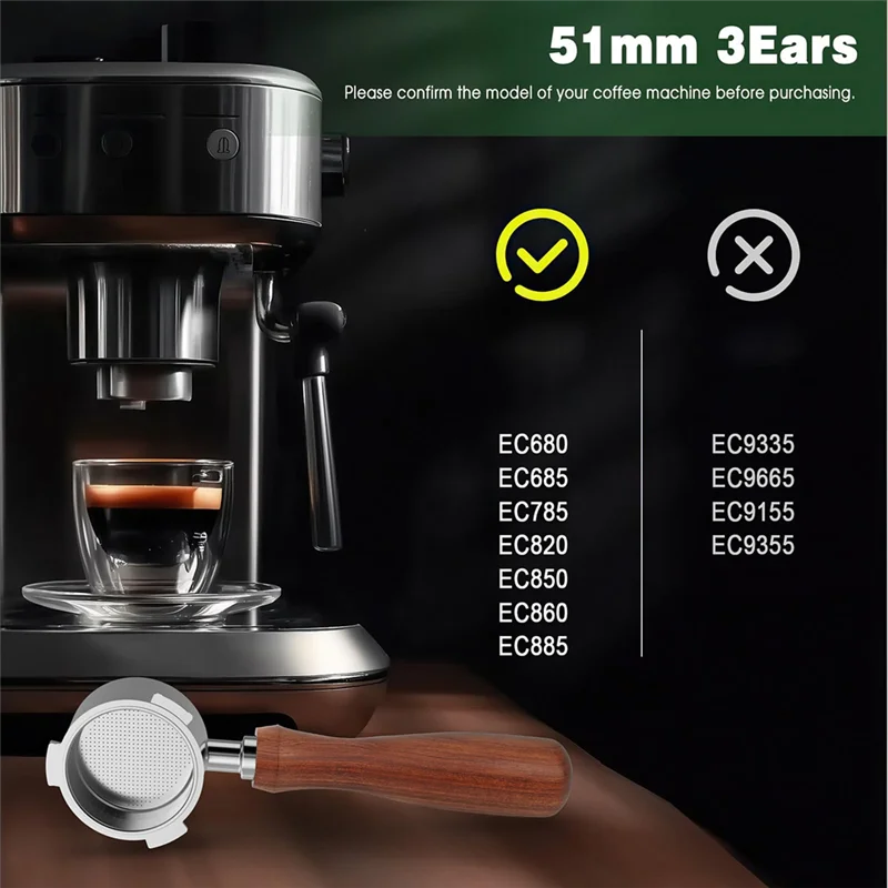 A74G-Delonghi Dedica Portafiltro 51 Mm Para Delonghi Para Delonghi Dedica EC680