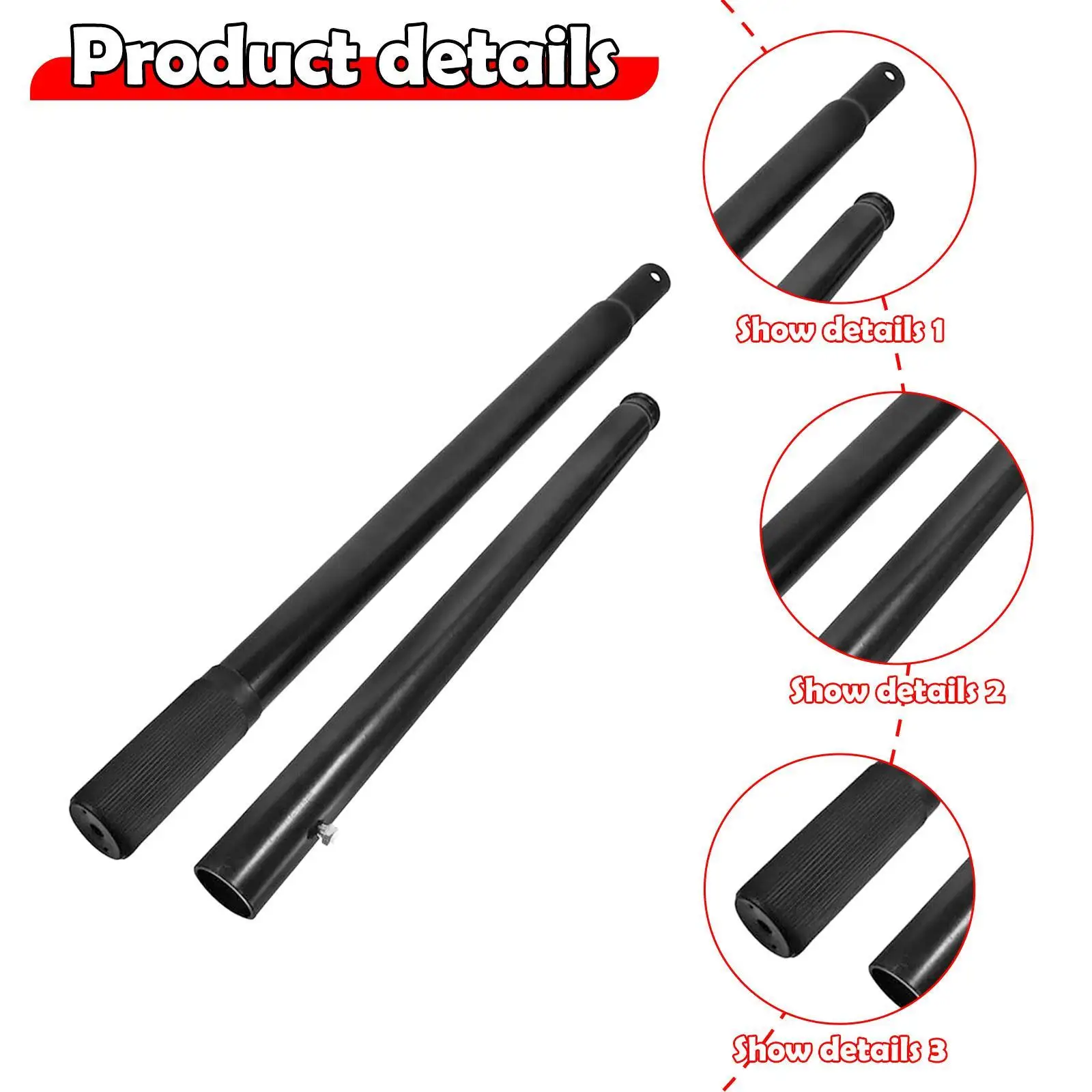 Horizontale hydraulische krikhandgreep Vervanging van 3 ton Slijtvast boven- en ondergedeelte Stevig auto-krikaccessoire