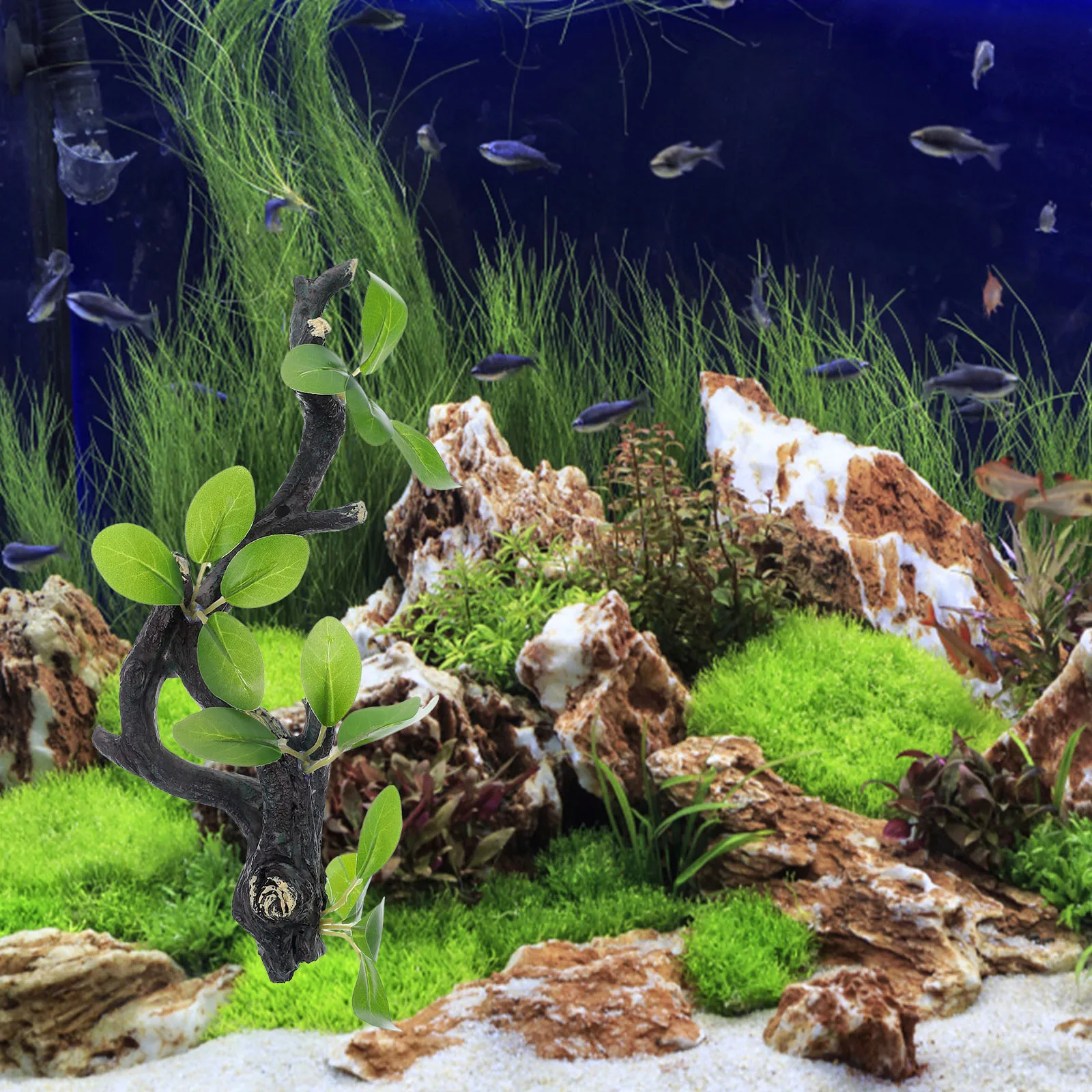 งานฝีมือเรซิน Aquarium Decor สมจริง DIY ตกแต่งถังสัตว์เลื้อยคลาน Terrarium อุปกรณ์ถังปลา L scape ของเล่นปู Lizard