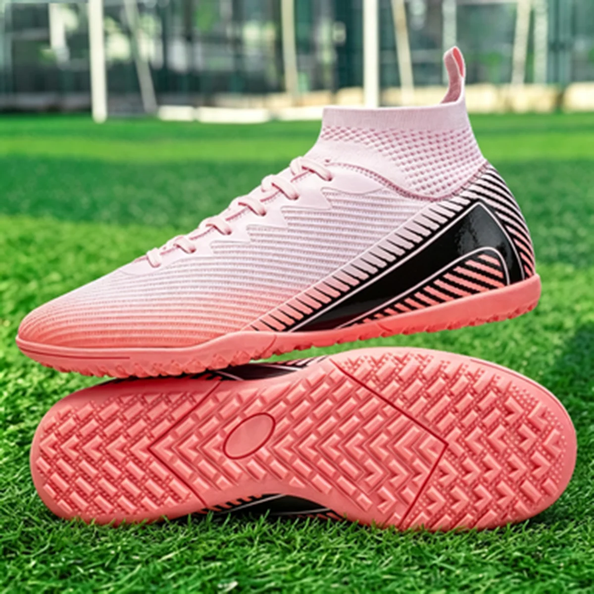 

Athletic TF Turf Soccer cleats PU Fabric Skin-friendly Upper Rubber Non-slip Sole Reliable Quality Training Footwear